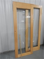 Pair of glass doors; each approx. 30"x80"