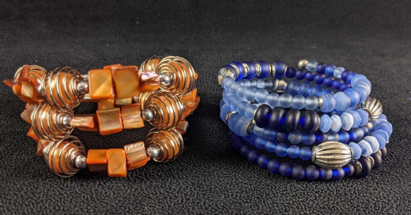 A Pair of Wrap Beaded Bracelets