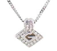 Givenchy Small Rhinestone G Necklace