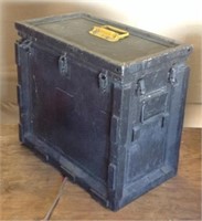 Vintage military rubber sealed metal ammo box