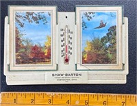 Shaw-Barton Coshocton Advertising Thermometer