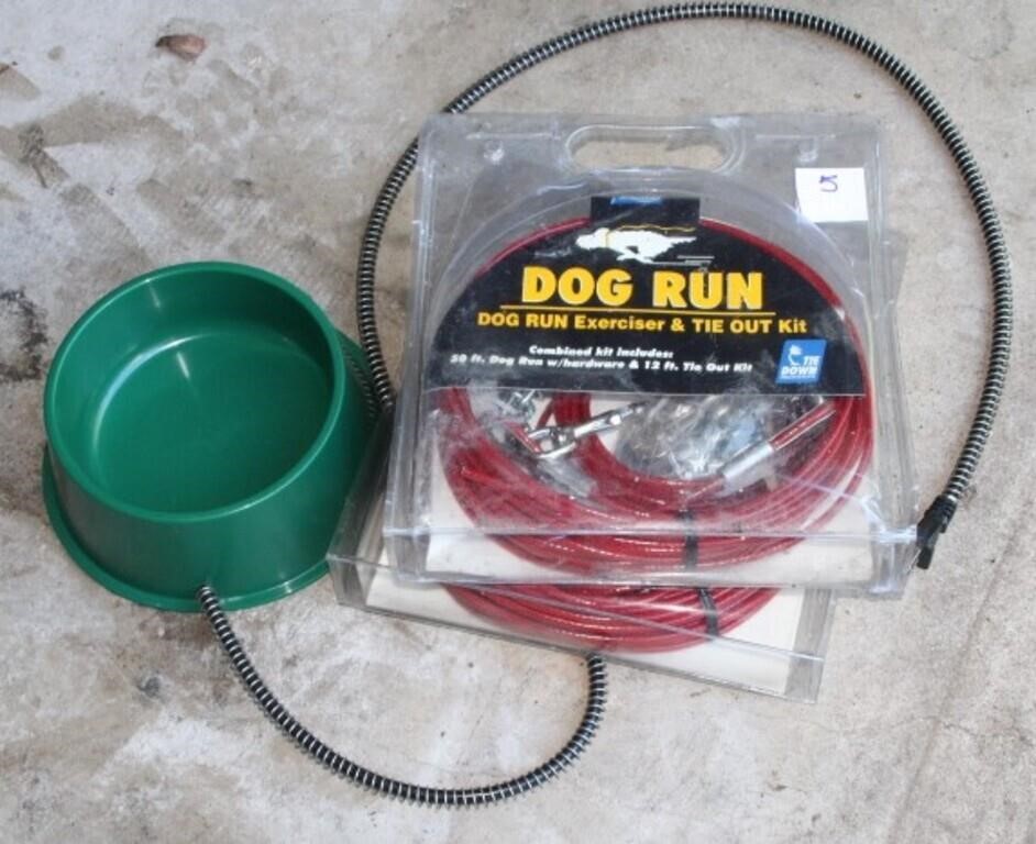 DOG LOT: EXERCISER & TIE DOWN KIT, HEATED WATER