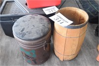 Bucket & Wood Nail Keg