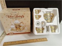 Classic Treasures Yellow Butterfly 10 PC Mini Tea