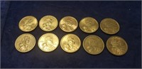 (10) Assorted One Dollar Coins