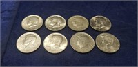(8) Assorted Kennedy Half Dollar Coins