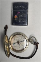 1995 Zippo Camel Lighter & Gydawl Pocket Compass