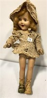 15" Long Antique Doll (see  photo for condition)