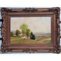 Very Fine Signed Oil on Canvas Landscape Painting