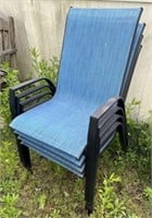 Lot of 4 Stacking Patio Chairs