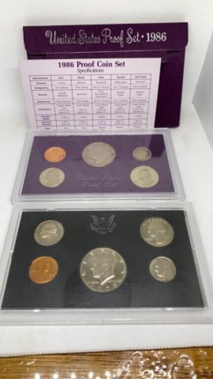 1972 and 1986 US Mint PROOF sets