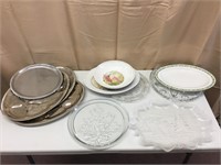 Serving platters and bowl