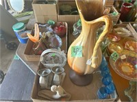 Large Vase and other glass items