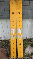 Antique Garton Wayer Skis Sheboygan Wisconsin