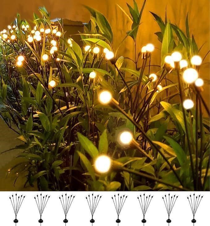 Solar Lights Outdoor Waterproof IPX5 8 Count