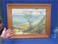signed landscape painting by m.e. pedlow