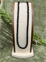 Sterling Black Spinal 3-Band Torsade Necklace