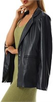 Women's LG Faux Leather Jacket, Black