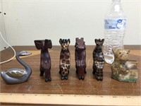 Pewter Goose Wood Animals + one