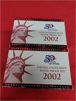 2 United States Mint Silver Proof Sets 2002