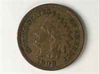 1908-P Indian Head Cent  XF