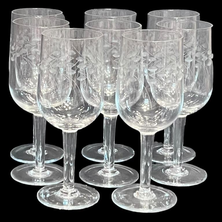 Stunning Etched Wine Glasses