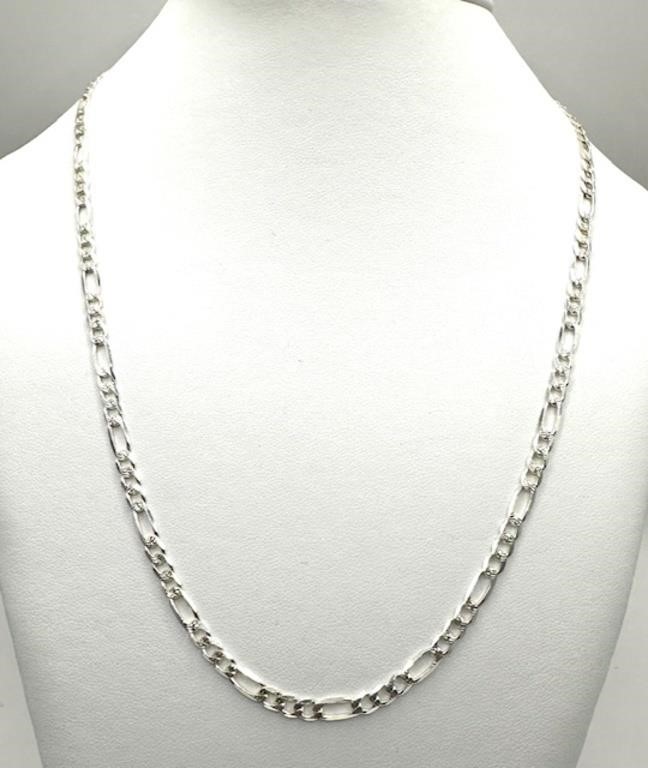 Sterling Silver Diamond Cut Reversible Chain