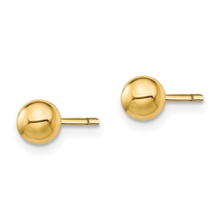 Sterling Silver Gold-Tone Ball Post Earrings