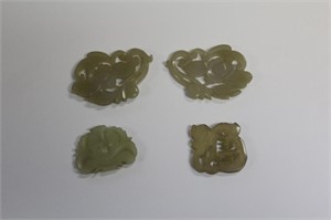Lot of Four Carved Jade Articles