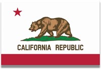 California US State Flag Magnet, 4x6 Inches