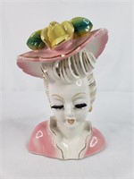 Lady Head Ceramic Vase