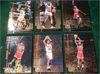 Michael Jordan Complete 6 Card Jumbo Set- Gold