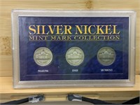 Silver War Nickel Collection 1943 P-D-S Mints in