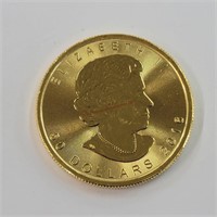 1 Oz Canadian Maple Leaf Gold Coin - Queen
