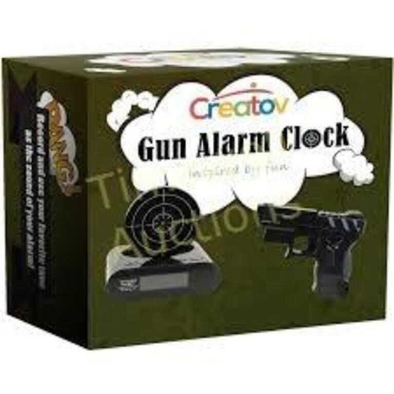 Black Alarm Clock With Gun by Creatov