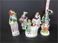 LOT OF 6 OCCUPIED JAPAN PORCELAIN FIGURINES