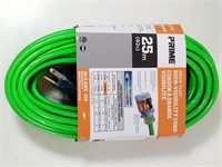 NEW Prime 25M Green Neon High Vis 82ft Ext. Cord