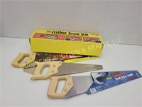 MITER BOX KIT (3) HAND SAWS