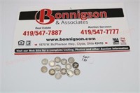 Bag of 19 Barber Silver Dimes