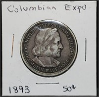 1893 Columbian Exposition Silver Half Dollar