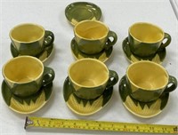 Shawnee Corn Pattern Cups and Saucers