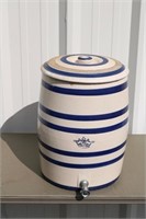 Stoneware 6 gal water cooler  18" tall including