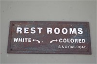 Authenic B & O Railroad Rest Rooms (White
