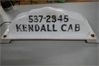 Kendall Cab Sign 25"x11"