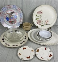 ASSORTED PLATES BOWLS CUPS