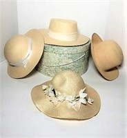 Ladies Panama Straw Hats & Hat Boxes