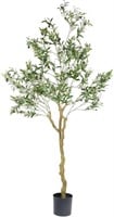 Nafresh 7ft Faux Olive Tree  Potted Silk