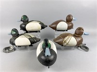 5 Lynn Johnston Bluebill Duck Decoys, St. Paul,