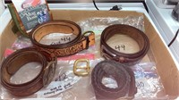 Men’s Leather Belts. Size 40, 42 and 44. Grizzly