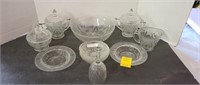 Vintage Depression Crystal Glassware